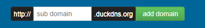 create your duckdns domain